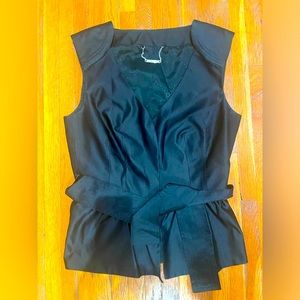 Trina Turk Black Satin Vest size 6